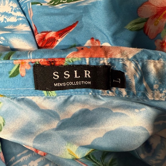 🦩 Retro Tropical Flamingo & Hibiscus Hawaiian Shirt - Size Large - Picture 4 of 6